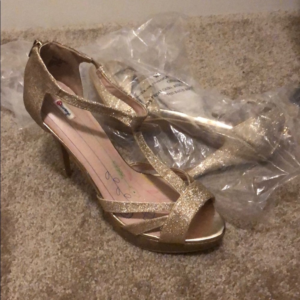 Glittery Gold heels